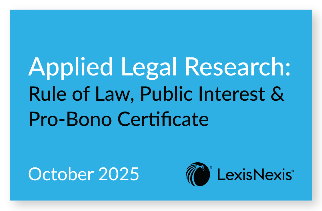 Applied Legal Research: Rule of Law, Public Interest & Pro-Bono Certificate Certificate