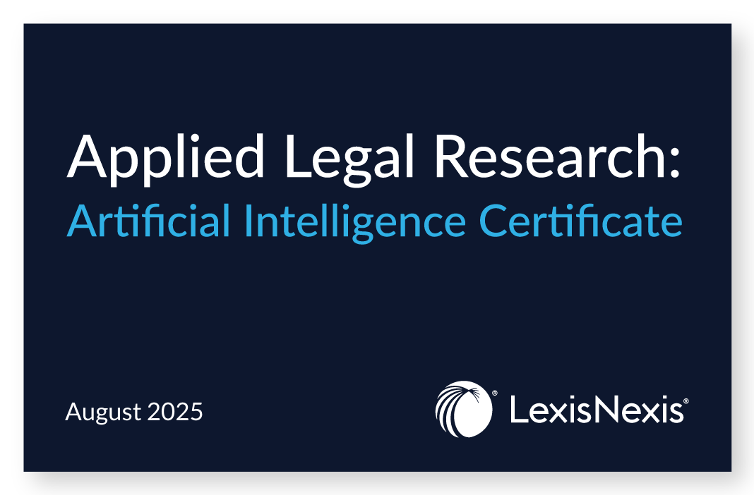 Applied Legal Research: Artificial Intelligence Certificate Certificate
